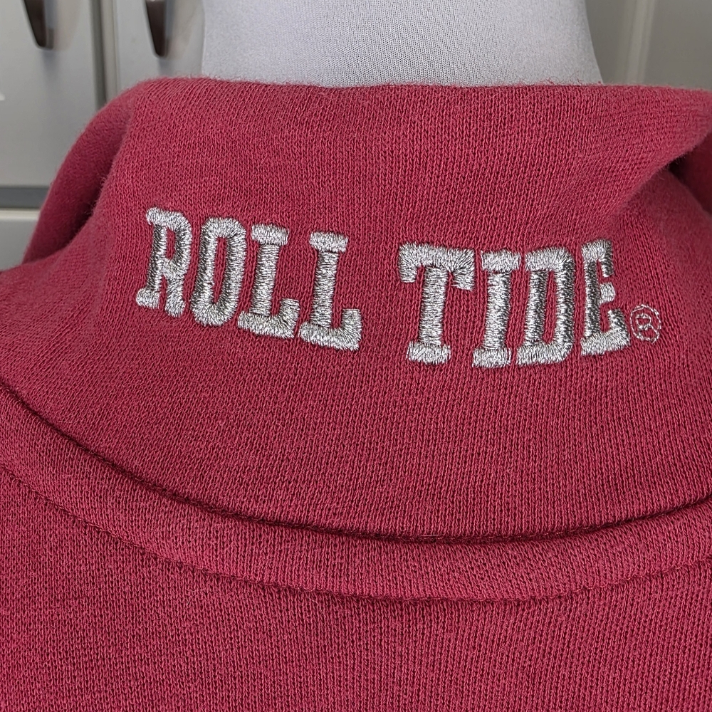 Victoria's Secret PINK Alabama Women's Red Quarter-Zip Sweatshirt Sz XS - Picture 7 of 9